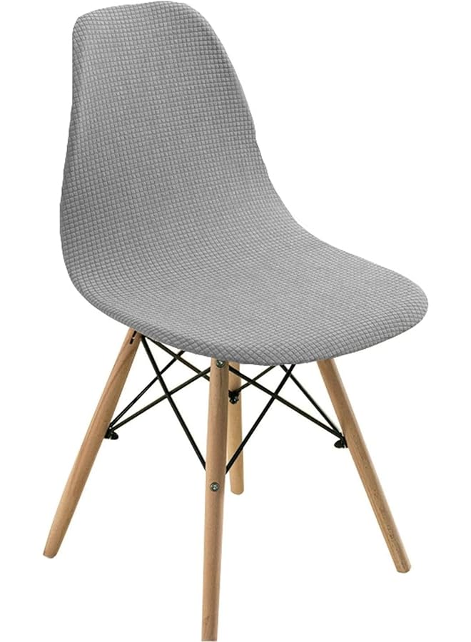 Green Tiger Stretch Dining Chair Covers, Set of 2/4/6 Pcs Removable Washable Scandinavian Chair Slipcovers Shell Side Armless Chair Covers for Kitchen, Dining, Bedroom, Living Room Side Chairs (Silver gray,6 Pcs) - Image 1
