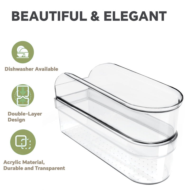Flybok Hand Mixer Storage Case for KitchenAid KHM5/KHM6/KHM7/KHM9 Series Ultra Power Speed Hand Mixers, Double layer Crylic Transparent Storage box (Tools and mixer not included) - Image 4