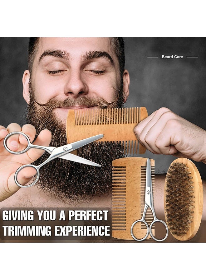 Beard OIL Beard Growth Kit, Beard Roller Kit, Natural Beard Growth Oil for Patchy Beard, Beard & Mustache Facial Hair Growth, Beard Oil, Beard Balm, Beard Roller, Brush, Comb, Storage Bag, Gifts for Men - Image 2