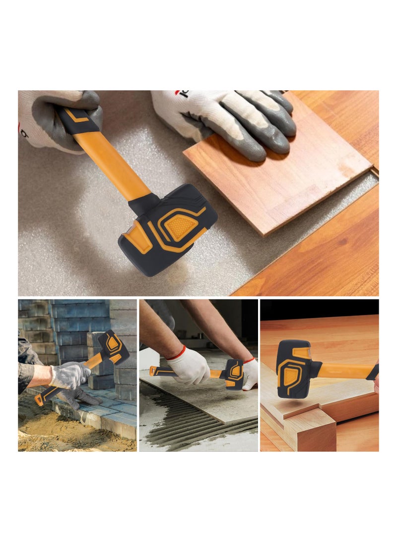 KASTWAVE Rubber Mallet Hammer, 20 oz Rubber Hammer Head with Solid Rubber Head & Non-Slip Soft Grip, Mallet Hammer for Camping, Woodworking, Flooring, DIY Projects and Landscaping, No Damage for Flooring - Image 4