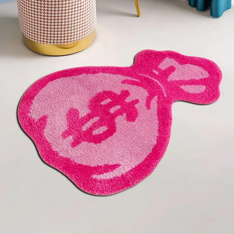 LAKEA Purse Rugs Tufted Material Cartoon Carpet Anime Home Soft Fur Rugs Bedroom Living Room Doormat Decor Floor Mat (31.5X23.6inch) (Rounded, 31.5X23.6 inch) - Image 5