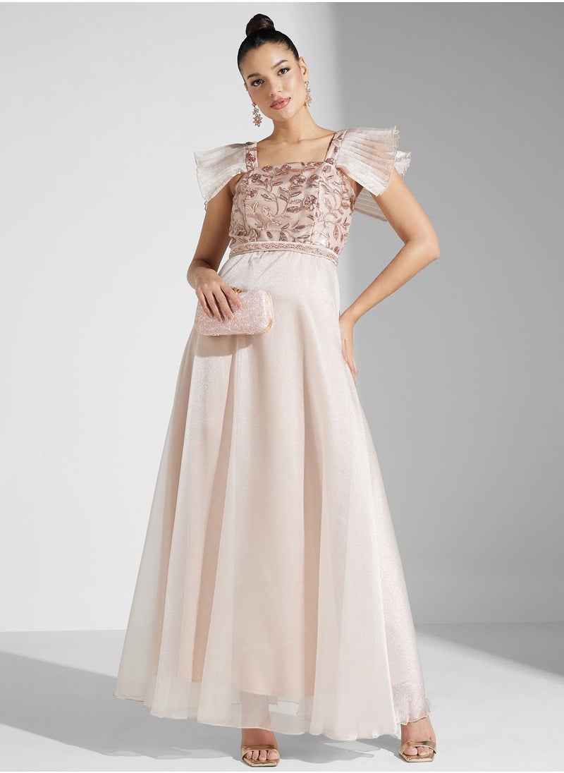 Iyra Flared Sleeve Tiered Dress  - Image 1