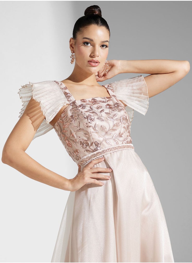 Iyra Flared Sleeve Tiered Dress  - Image 3