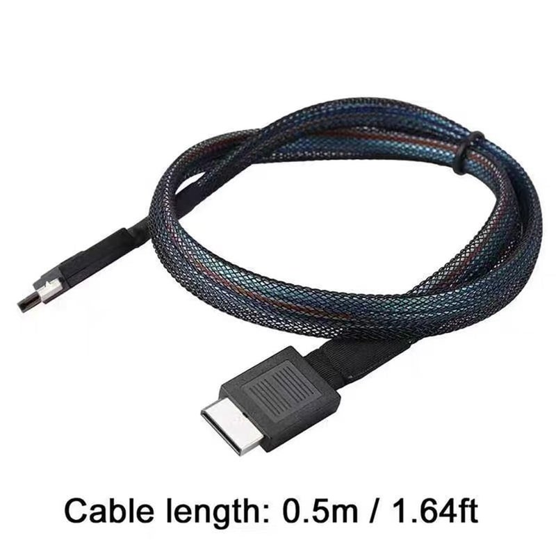 كابل قرص صلب لخادم Mini SAS من ABS Oculink SFF 8611 PCIe 4.0 لبطاقة الصفيف - Image 3