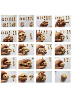 Cool Baby COOLBABY Ball Lock 3D Magic Puzzle Luxury Wooden Brain Puzzle Unique Design Brain Teaser Kids Adult Intellectual Toy Gift KongMing Lock Wood Block Cube Jigsaw Puzzle  - Image 2