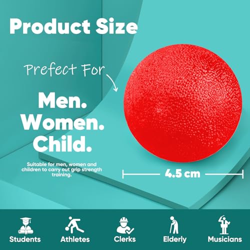 HiKeep Stress Balls for Adults (6 Pack), Grip Strength Trainer, Hand Strengthening Devices, Hand Exercisers for Strength, Exercise Balls Physical Therapy, Wrist Finger Strengthener, Forearm Exerciser - Image 2