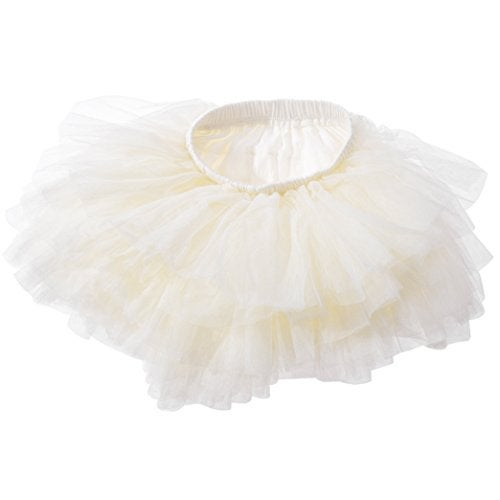 elamccor Baby Girls' Tutu Skirt Toddler 6 Layered Tulle Tutus 1-8T White - Image 4