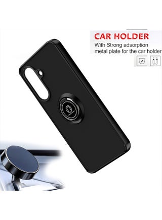 for Samsung Galaxy A17 4G/5G Case, TPU + Hard PC Magnetic Ring Car Mount Stand Bumper Cover Full Portection Shockproof Phone Case for Samsung Galaxy A17 4G/5G, Black - view 3