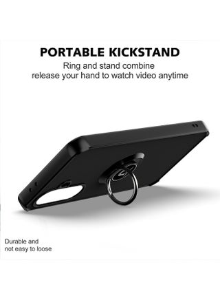 for Samsung Galaxy A17 4G/5G Case, TPU + Hard PC Magnetic Ring Car Mount Stand Bumper Cover Full Portection Shockproof Phone Case for Samsung Galaxy A17 4G/5G, Black - view 4