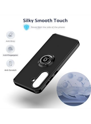 for Samsung Galaxy A17 4G/5G Case, TPU + Hard PC Magnetic Ring Car Mount Stand Bumper Cover Full Portection Shockproof Phone Case for Samsung Galaxy A17 4G/5G, Black - view 5