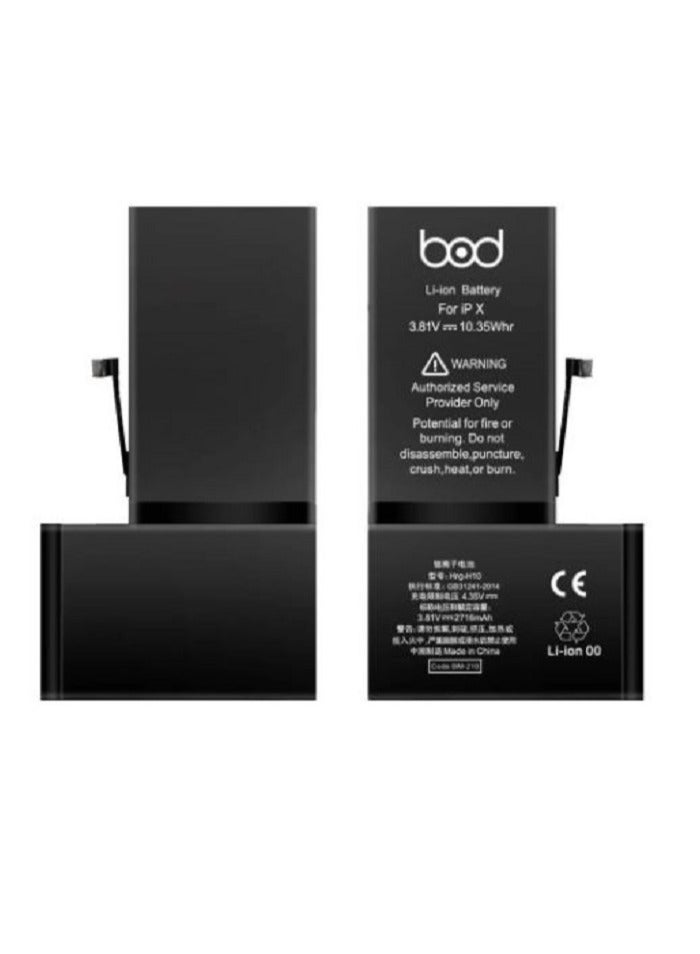 بود بطارية آيفون X بسعة 2716 مللي أمبير، ماركة Bod - Image 2