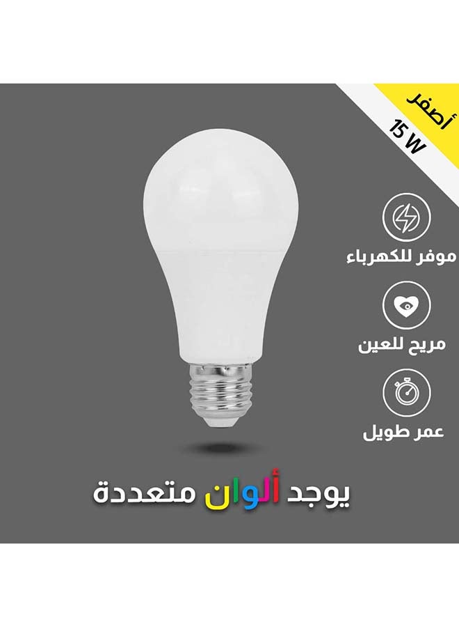 هامر همر | لمبة إضاءة LED | 15 واط | قاعدة E27 | أصفر دافئ 3000 كلفن | 7 × 13.2 سم | للإنارة المنزلية والتجارية | لمبة موفرة للطاقة - Image 1
