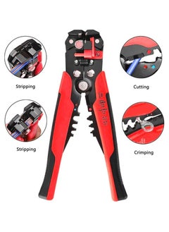 Rubik Wire Stripper & Cutter, 5 in 1 Self-Adjusting Automatic Strippong Cutting Crimper Pliers Tool - Red  - Image 2
