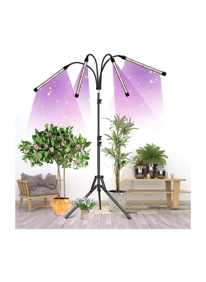 Generic 1-Piece 4 Heads with Stand Adjustable LED Grow Lights for Indoor Plants  - Image 1