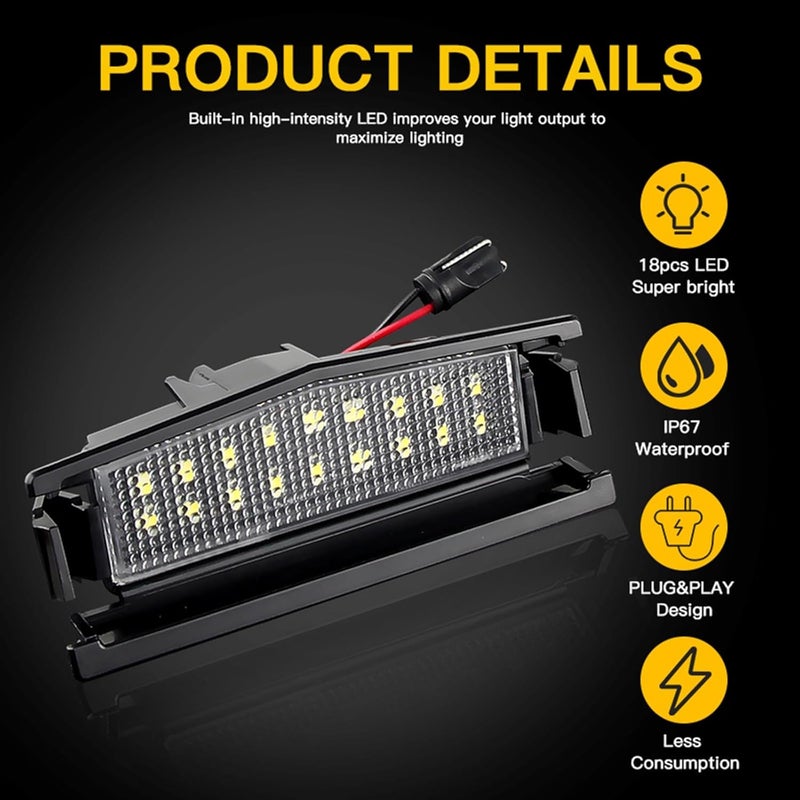 Vuzmode LED License Plate Lights for Mazda MX-5 Miata - Image 4