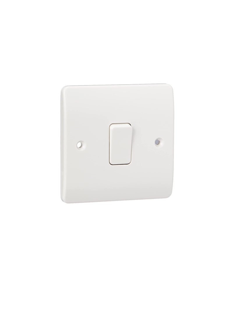 ام كي MK Logic Plus K4871 WHI 10A عمود واحد 2  طريقة Plateswitch 1 عصابة - Image 1