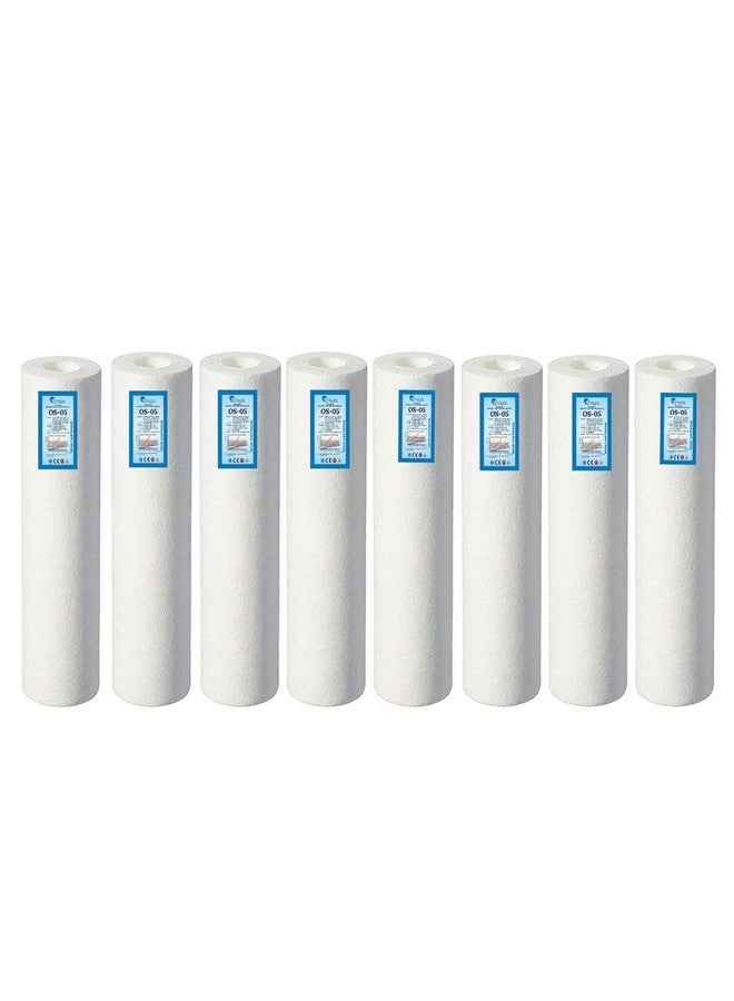 OCEAN STAR TECHNOLOGIES Filter Candle | Pp Spun Cartridge Pre Outer 5 Micron 10 For All Type Ro Water Purifier In 9 Ltr To 25 Pcs (10 Inch) Pack Of (8) - Image 1