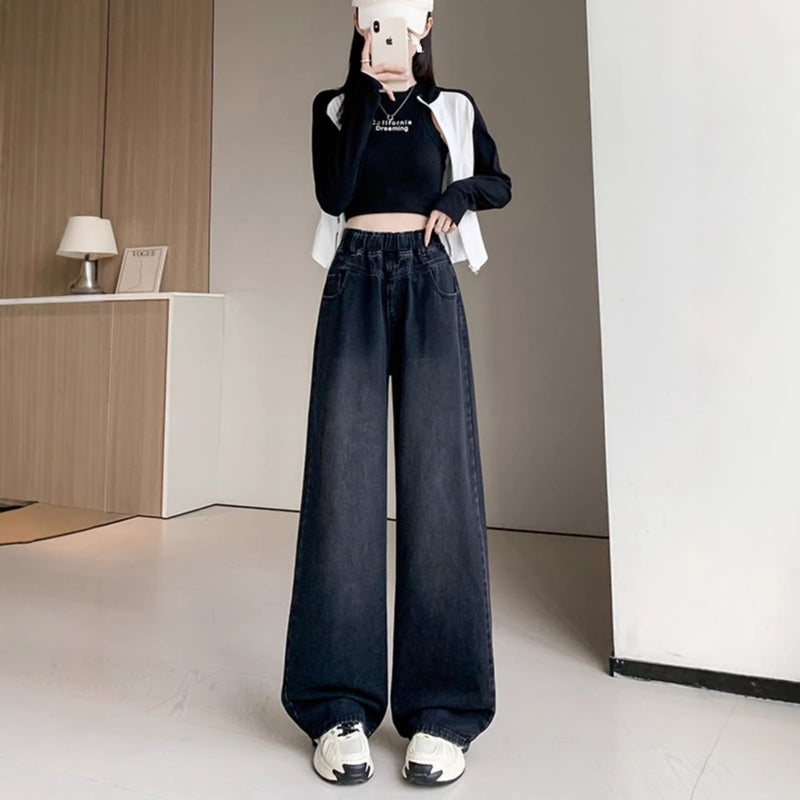 Unisex Classic Denim Jeans Loose Fit Daily Outdoor Wear - Image 3