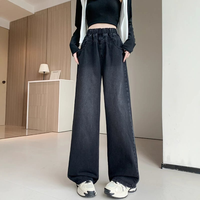 Unisex Classic Denim Jeans Loose Fit Daily Outdoor Wear - Image 2