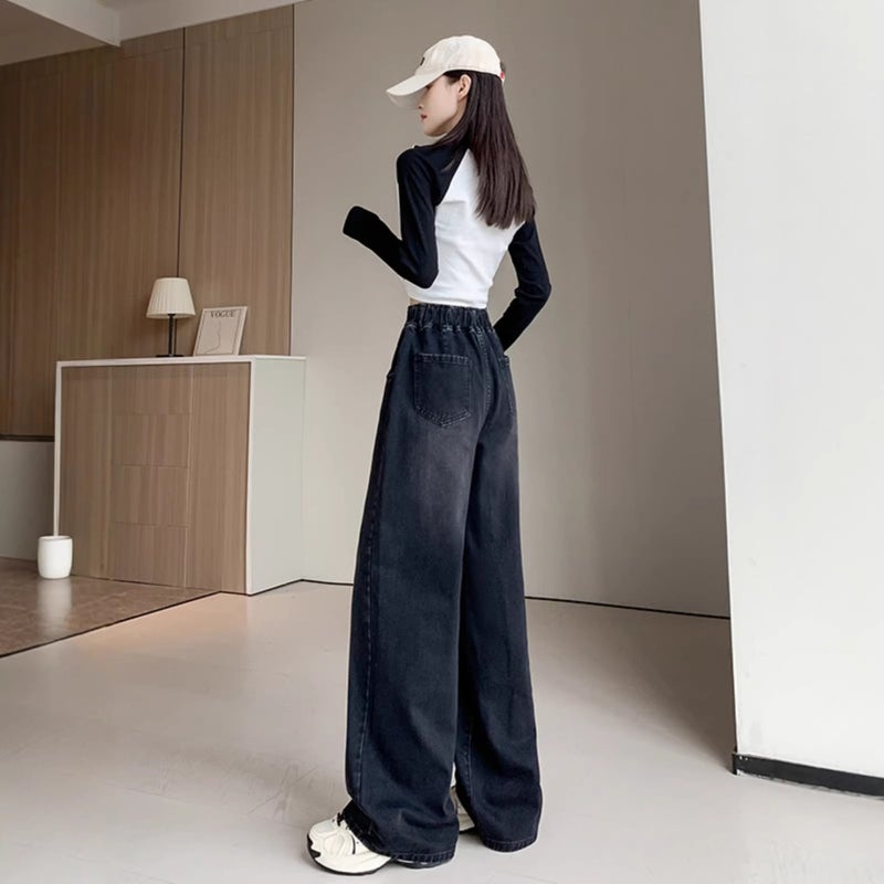 Unisex Classic Denim Jeans Loose Fit Daily Outdoor Wear - Image 4