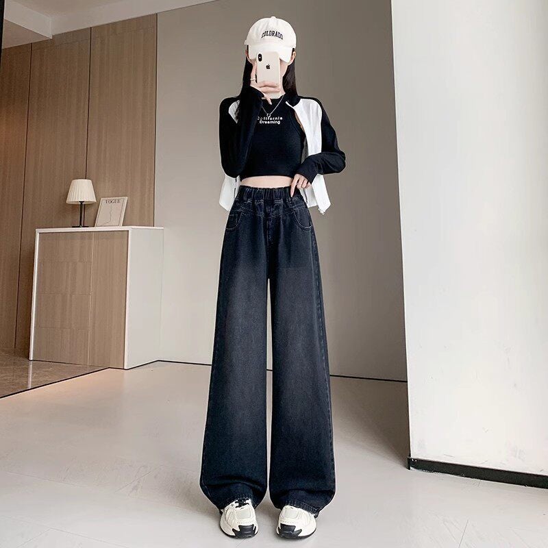 Unisex Classic Denim Jeans Loose Fit Daily Outdoor Wear - Image 1