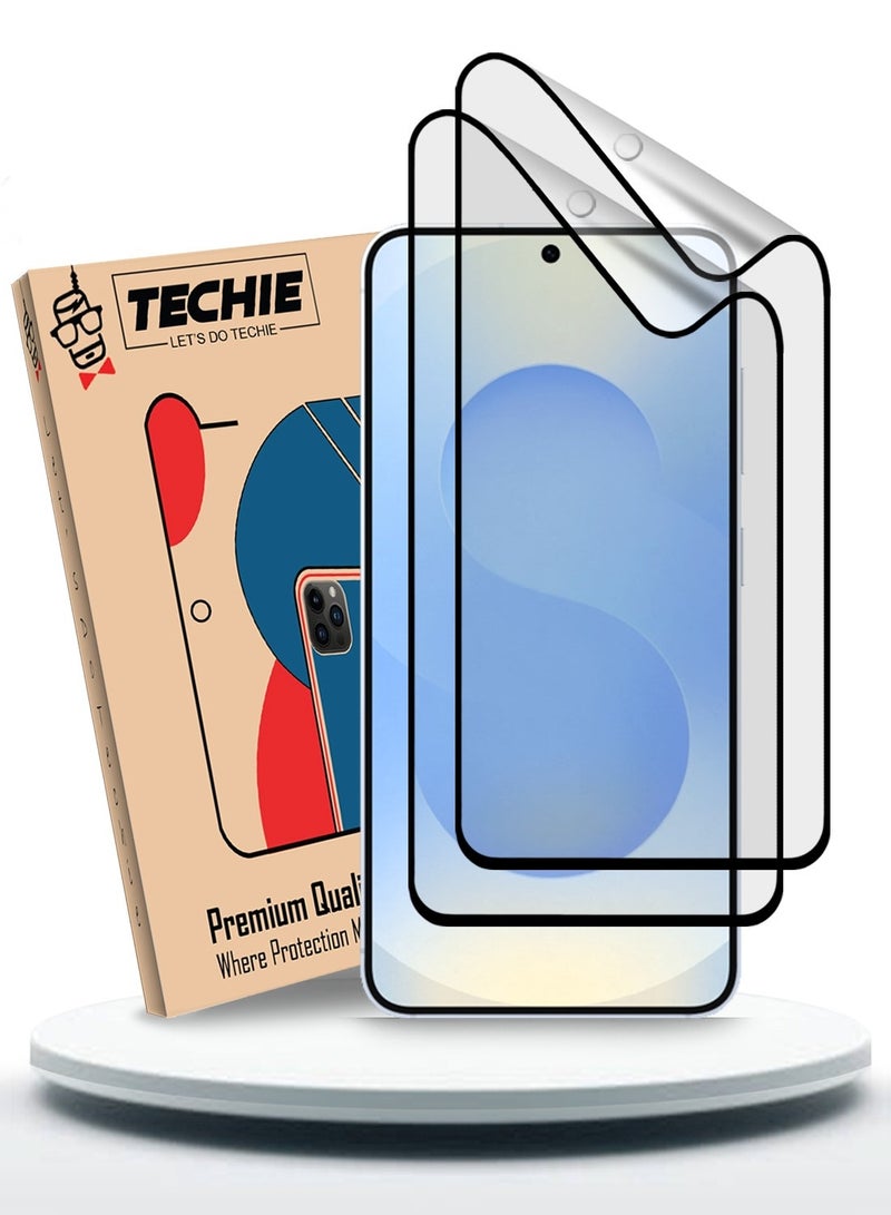 Techie حزمة 2 من فيلم حماية الشاشة السيراميكي غير اللامع 9D لجهاز سامسونج جالاكسي S25 2025 – شعور سلس مضاد لبصمات الأصابع خالي من الفقاعات - Image 1