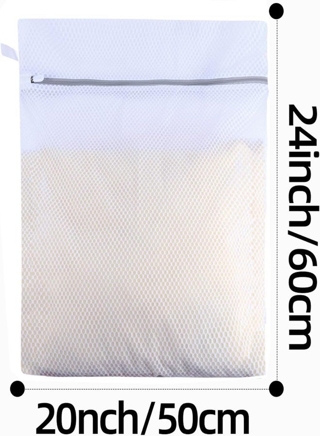 RABBONIX Mesh Laundry Bags, Wash Bags, Durable Mesh Structure with Strong Zipper, Suitable for Underwear, Delicate Clothes, Pants, Shoes, Socks Washing (Honey mesh, Large 20 * 24in*3pcs) - Image 5