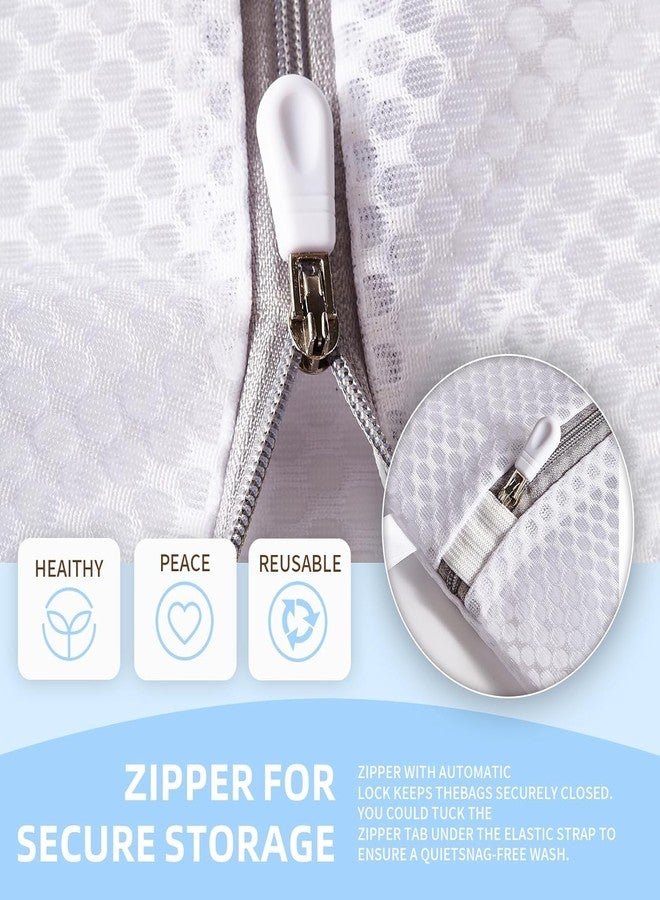 RABBONIX Mesh Laundry Bags, Wash Bags, Durable Mesh Structure with Strong Zipper, Suitable for Underwear, Delicate Clothes, Pants, Shoes, Socks Washing (Honey mesh, Large 20 * 24in*3pcs) - Image 4