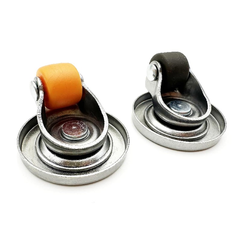 Brown Set of 4 Small Rotating Wheel Casters for Coffee Machines Juicers Light Objects - Image 4