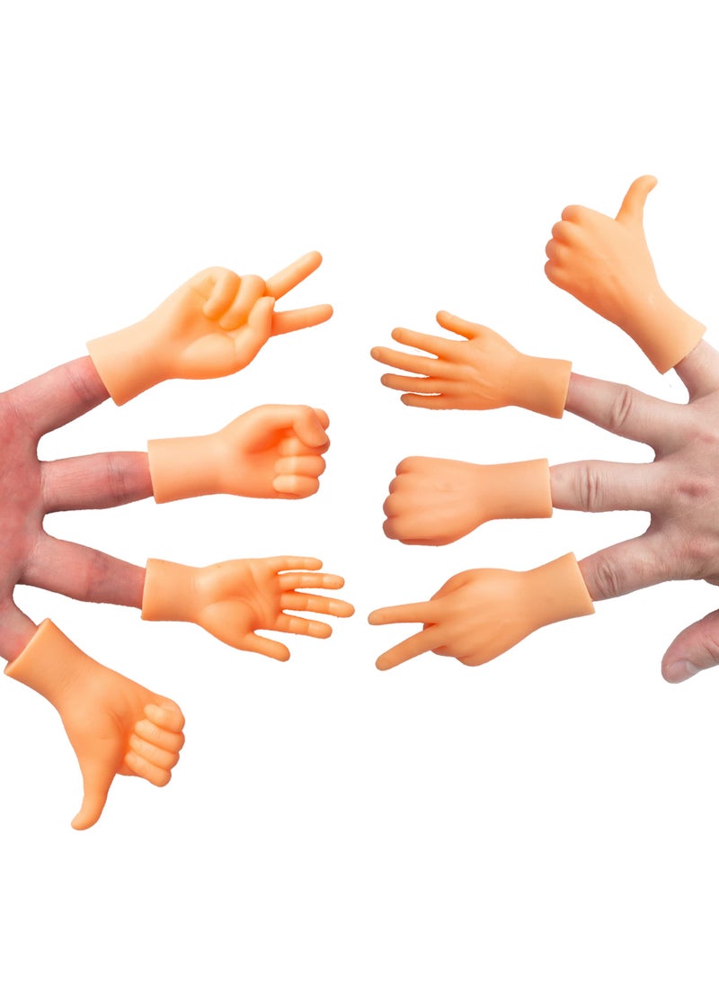 AQKILO AQKILO Tiny Hands Miniature Finger Puppets with Left and Right Hand, Party Favors, Educational, TikTok Toys, 8 Pieces (4 Mixed Style)  - Image 1