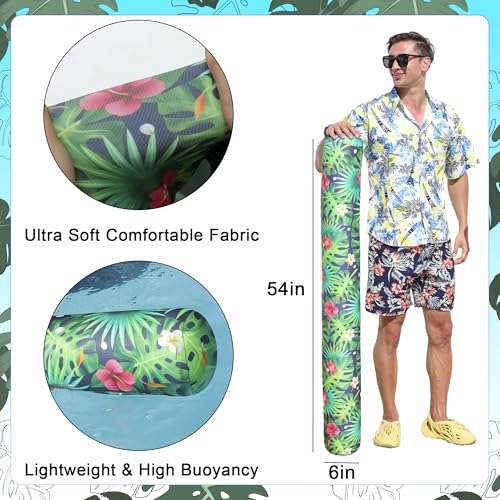 FindUWill 2 Pack Inflatable Swim Pool Noodles Soft Fabric Covered Large Swim Noodles Premium Buoyancy for Swimming Floating Heavy Duty Pool Noodle Floats for Adults - Image 5