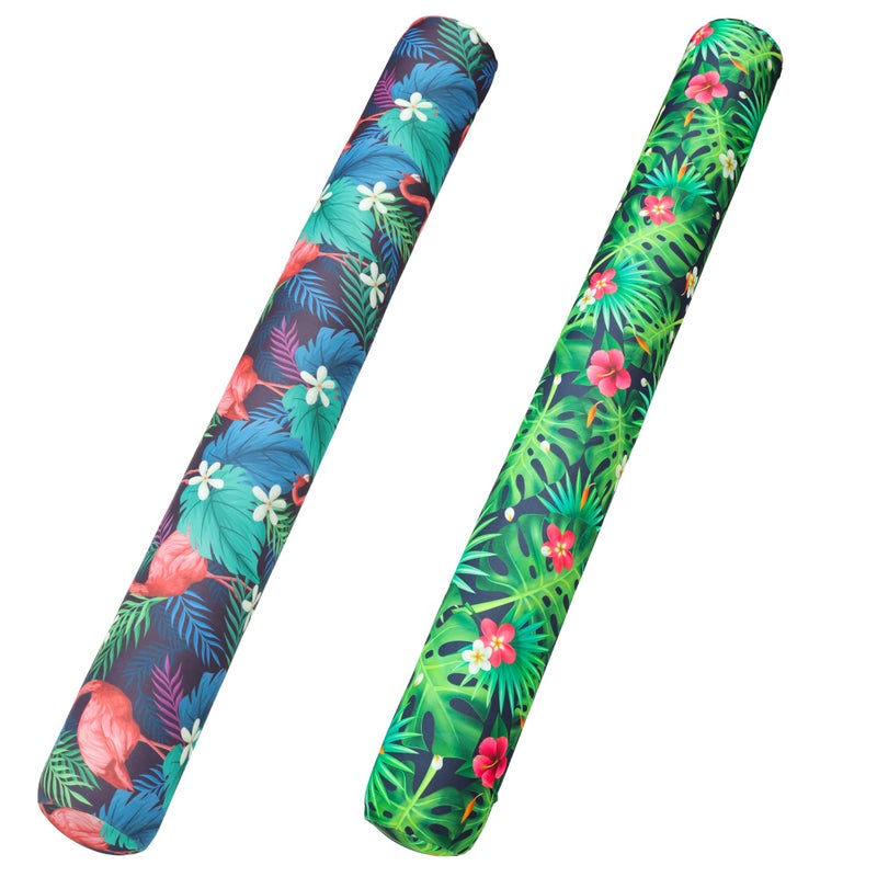FindUWill 2 Pack Inflatable Swim Pool Noodles Soft Fabric Covered Large Swim Noodles Premium Buoyancy for Swimming Floating Heavy Duty Pool Noodle Floats for Adults - Image 2