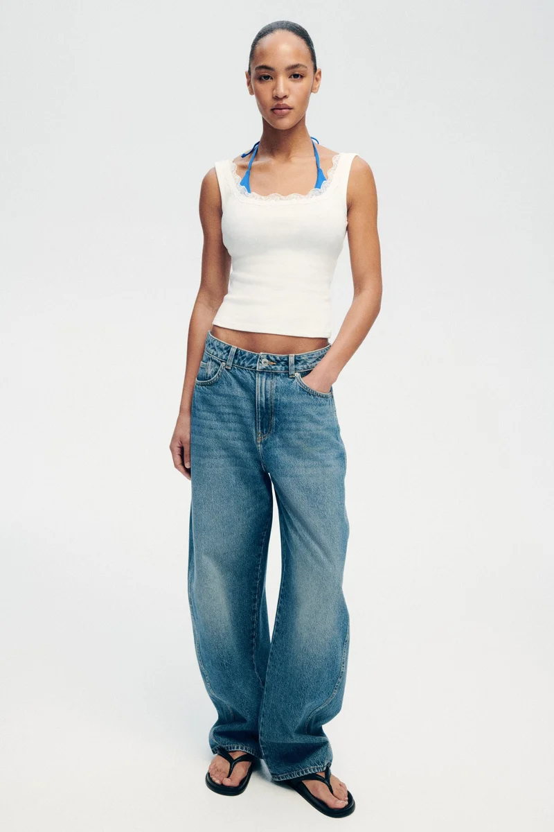 H&M Lace-trimmed vest top