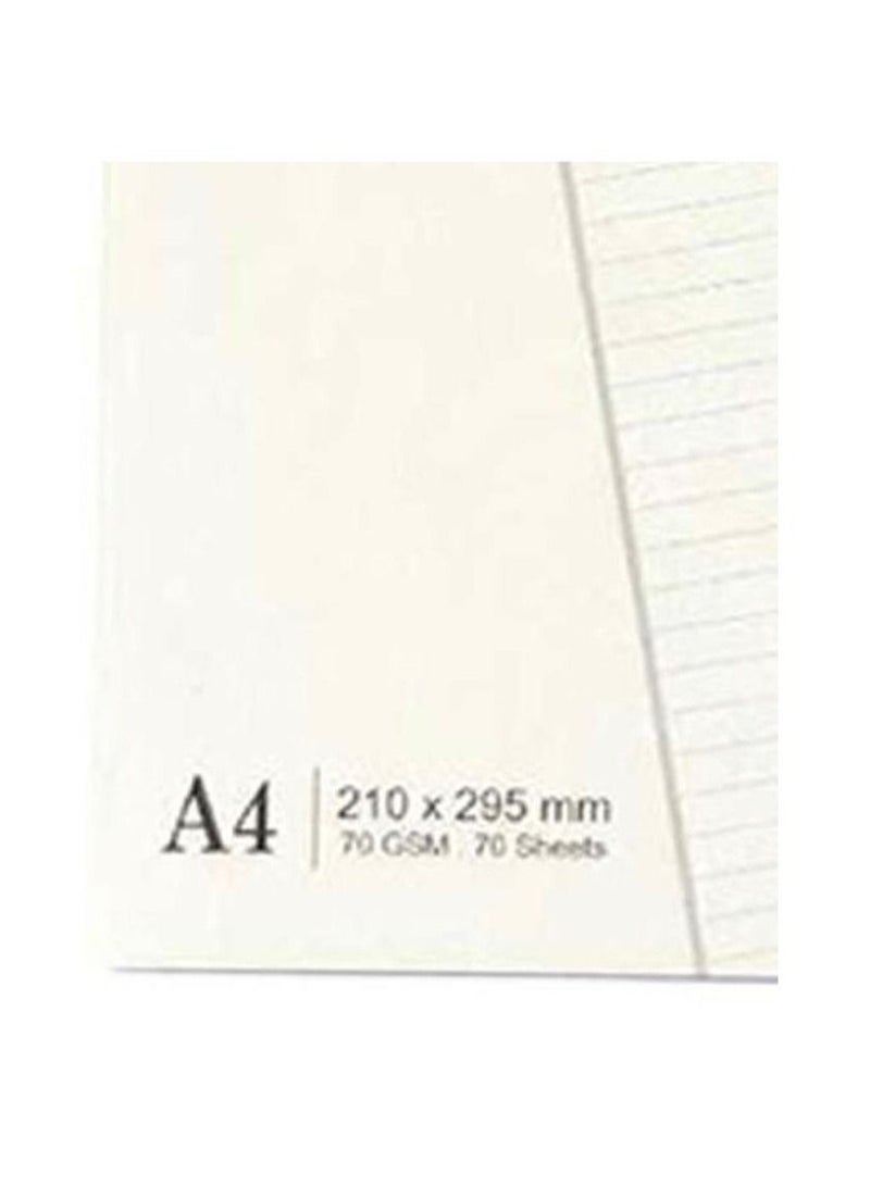 روكو دفتر ملاحظات قياسي للكتابة قياس A4 مسطر ومزود بسلك حلزوني أبيض - Image 4