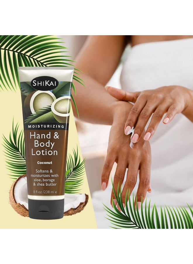 SHIKAI Coconut Hand & Body Lotion (8Oz Pack Of 2) Daily Moisturizing Skincare For Dry And Cracked Hands With Aloe Vera & Vitamin E - Image 4