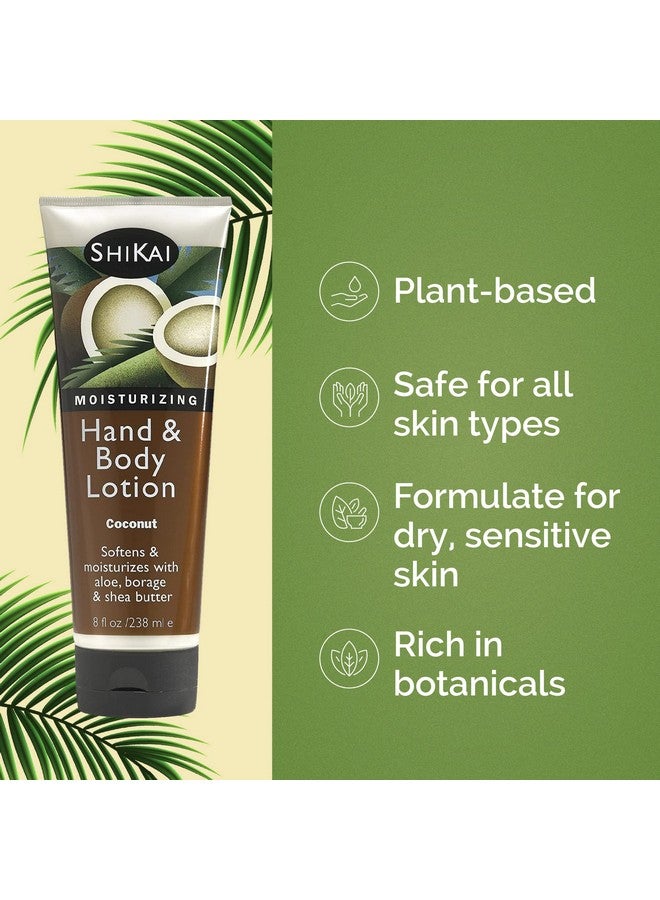 SHIKAI Coconut Hand & Body Lotion (8Oz Pack Of 2) Daily Moisturizing Skincare For Dry And Cracked Hands With Aloe Vera & Vitamin E - Image 3