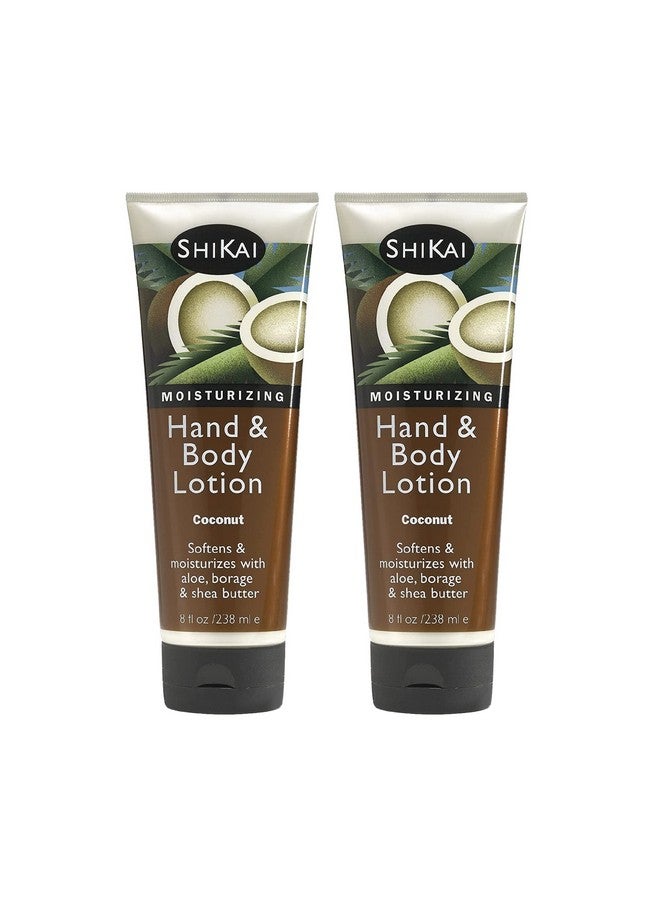SHIKAI Coconut Hand & Body Lotion (8Oz Pack Of 2) Daily Moisturizing Skincare For Dry And Cracked Hands With Aloe Vera & Vitamin E - Image 1