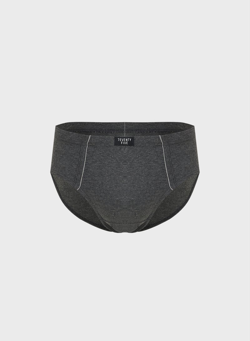 Seventy Five Basics 3 Pack Tab On Waist French Briefs With Antibacterial Finish  - Image 2