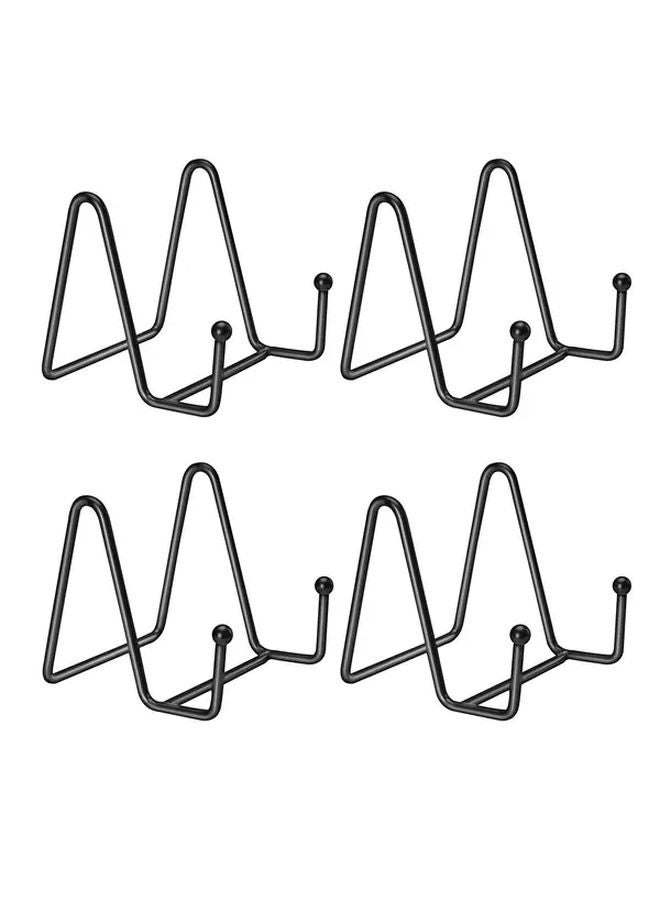 6pcs Black Metal Display Stand For Plates Pictures Frames 4 Inch Home Decor Easel - Image 1