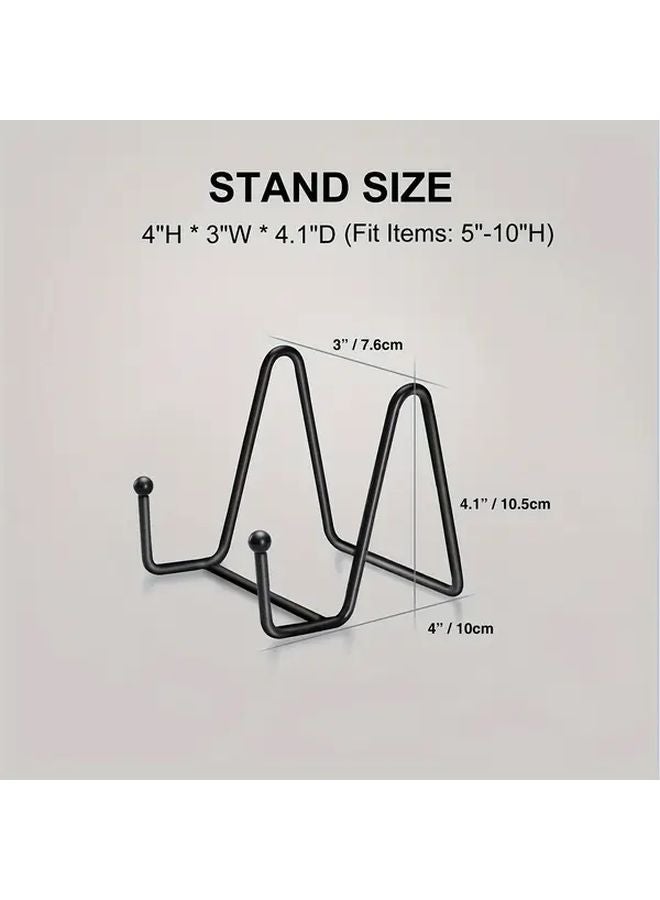 6pcs Black Metal Display Stand For Plates Pictures Frames 4 Inch Home Decor Easel - Image 5