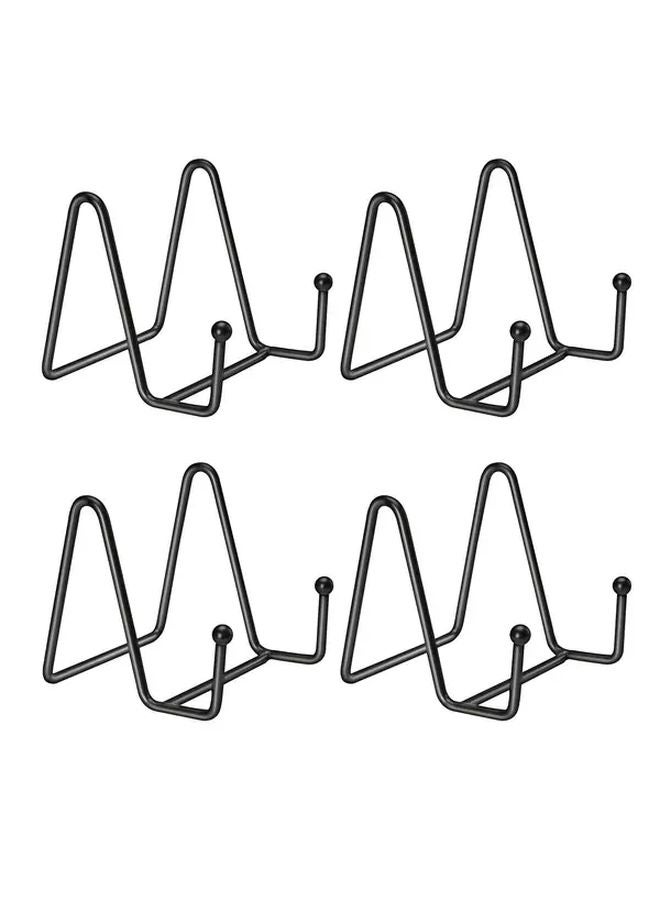6pcs Black Metal Display Stand For Plates Pictures Frames 4 Inch Home Decor Easel - Image 2