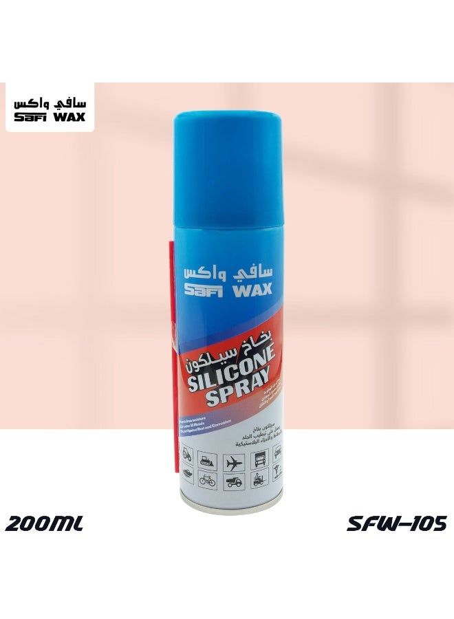 Safi WAX 4pcs Safi Wax Silicone Spray Moisturizes, Protects And Restores Elasticity for Rubber, Leather And Plastic Parts 200ml SFW-105 - Image 4