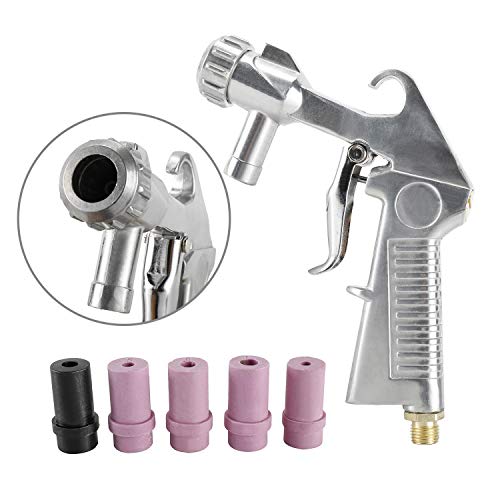 YaeKoo Sandblaster Kit Air Siphon Feed Gun Nozzle Rust Remove Abrasive with 4Pcs Ceramic Nozzle Tips for Sandblast Cabinets - Image 2