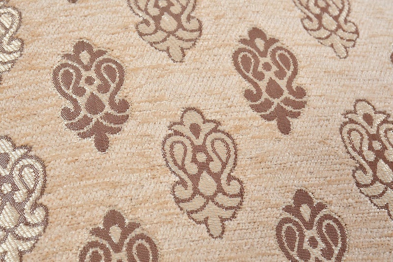 LOOMLYFE Jacquard Geomteric Cushion Covers 16 Inch X 16 Inch Set Of 5 Ethnic Motifs 240 TC Cushion Covers,Design- Ambi,Color- Beige - Image 4