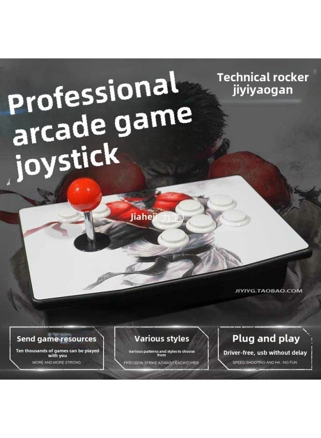 Beauenty Fighting Rocker Arcade Rocker Double Three And No Delay Mobile Computer Home Game Machine Gamepad-Product Color:Upgraded Version Of Six-on D Model - Image 3