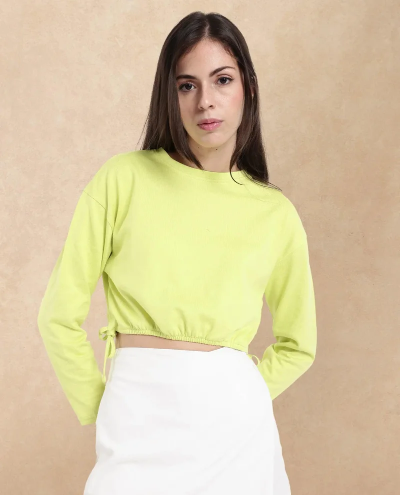 Rareism Women's Crop Knit Top
