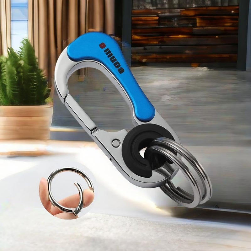 TechPro Stainless Steel Keychain Heavy Duty For Men And Women, Blue - Image 3