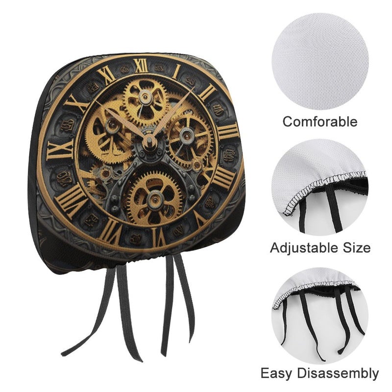 Universal Car Headrest Covers 2 PCS Soft Elastic Protector For SUV Truck Auto - Image 4
