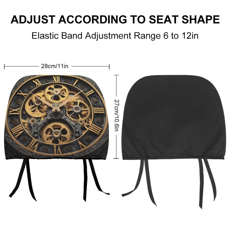 Universal Car Headrest Covers 2 PCS Soft Elastic Protector For SUV Truck Auto - Image 3