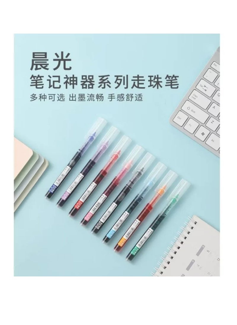 ام اند جي - M&G Chenguang Liquid Roller Gel Pen Pipe Tip 0.5mm Z-1 - 8 colors - No:ARPM2073 - Image 1